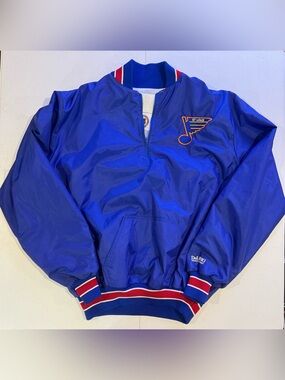 Vintage 90’s DeLong USA St Louis Blues Pullover Jacket size medium nhl hockey